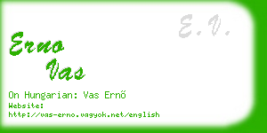 erno vas business card